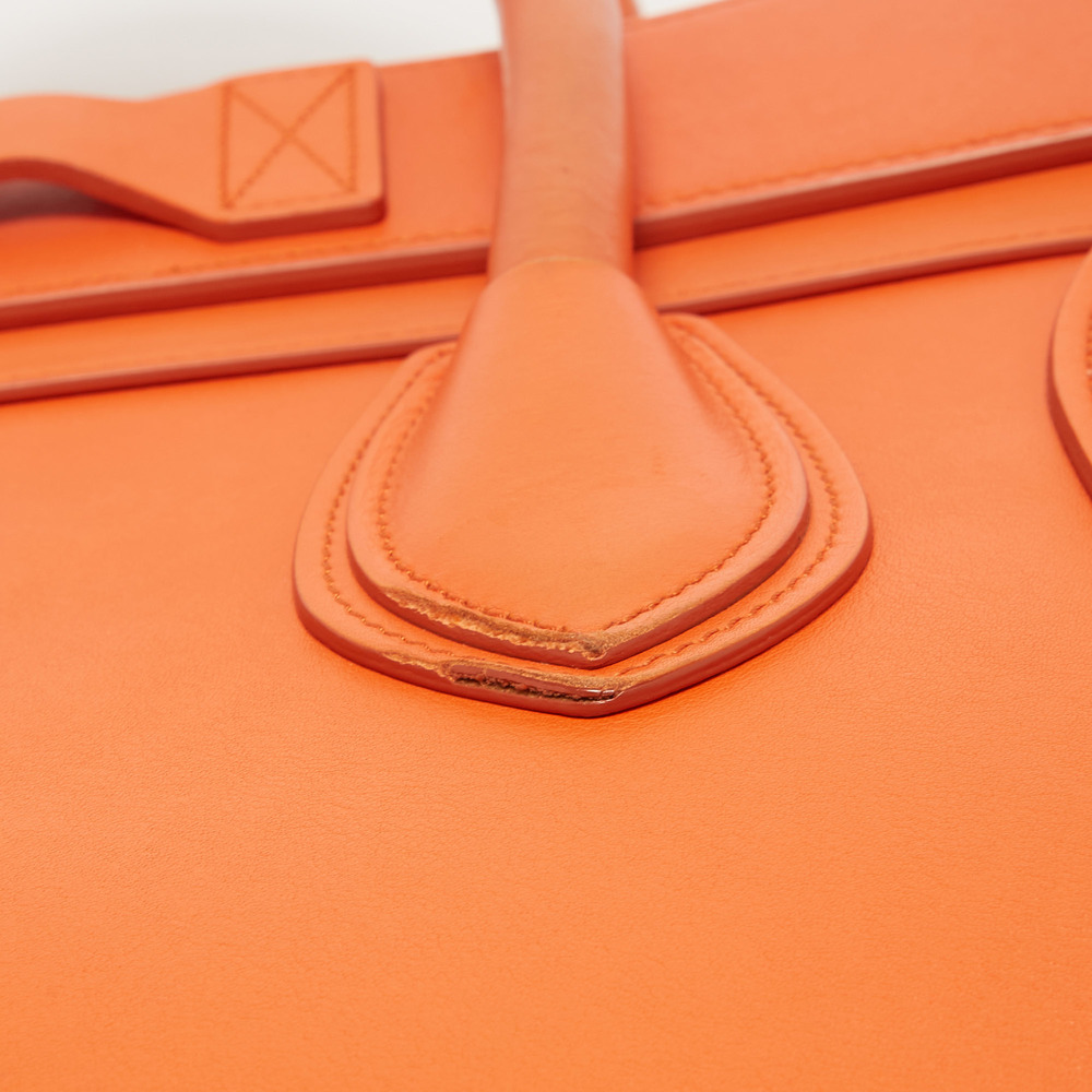 CELINE Orange Leather Mini Luggage Tote - Picture 7 of 8